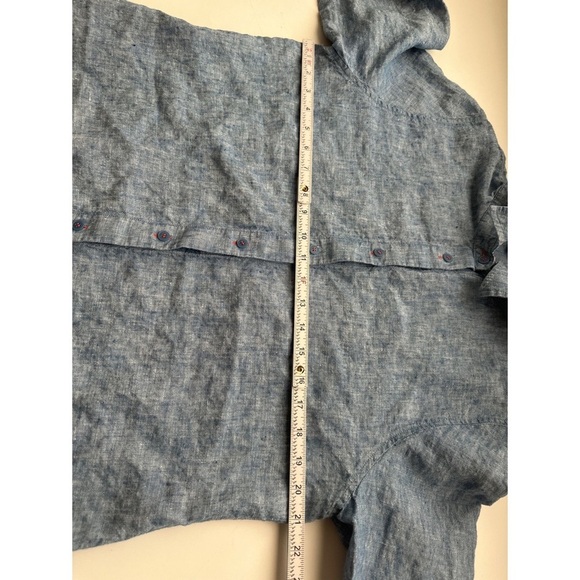 Soft Surroundings Denim Button Down Mini Dress - Picture 10 of 12